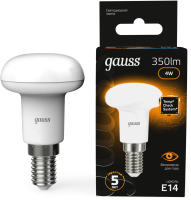 Лампа светодиодная Gauss R39 4Вт цок.:E14 (упак.:10шт) рефлек. 220B св.свеч.бел.теп. (106001104)