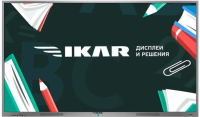 Панель Ikar 86" ИП 86-214-410 черный IPS LED 8ms 16:9 DVI HDMI DP M/M Mat 1200:1 400cd USB (RUS)