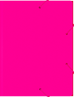 Папка на резинке Бюрократ Double Neon DNE510PINK A4 пластик кор.30мм 0.5мм розовый