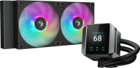 Система водяного охлаждения Deepcool Mystique 240 ARGB Soc-AM5/AM4/1200/1700/1851 черный 4-pin 36.49dB Al LCD 280W 1543gr Ret (R-LX550-BKADSNC-G-1)
