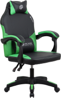 Кресло игровое Оклик Spirit черный/зеленый сиденье черный/зеленый искусст.кожа/сетка с подголов. кре
