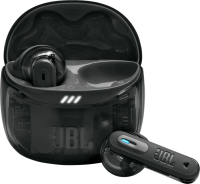 Гарнитура вкладыши JBL Tune Flex 2 Ghost Edition прозрачный/черный беспроводные bluetooth в ушной раковине (JBLTFLEX2GBLK)