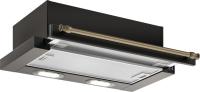 Вытяжка встраиваемая Elikor Интегра 50П-400-В2Л антрацит/рейлинг бронза управление: кулисные переключатели (1 мотор)