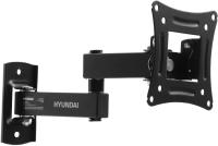Кронштейн для телевизора Hyundai GL-N1 черный 10"-27" макс.15кг настенный поворотно-выдвижной и накл