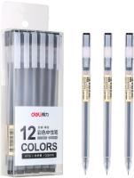 Ручка гелев. Deli A119-BK прозрачный черн. черн. линия 0.5мм