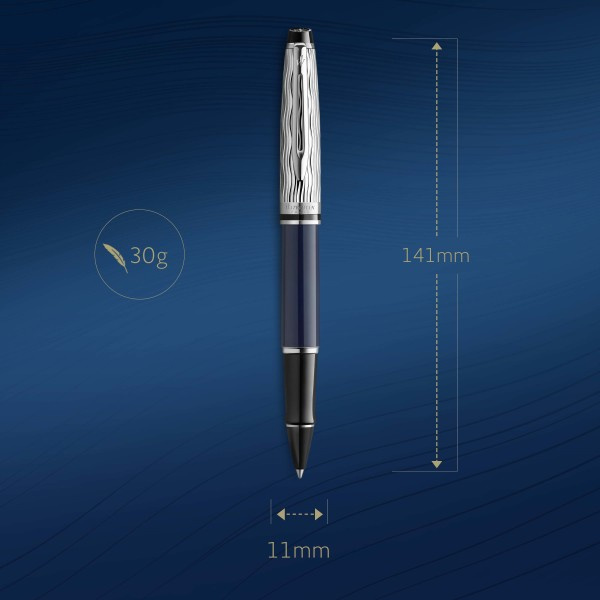 Ручка роллер Waterman Expert L`Essence du Bleu (CW2166429) LaqBlue CT F черн. черн. подар.кор.
