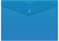 Конверт на кнопке Бюрократ -PK804A5BLU A5 пластик 0.18мм синий