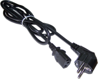 Шнур питания Lanmaster LAN-PP13/SHA-0.5-BK C13-Schuko проводник.:3x0.75мм2 0.5м 220В 10А черный