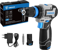 Дрель-шуруповерт Deko Loner 12V Pro аккум. патрон:быстрозажимной (кейс в комплекте) (085-1122)