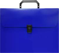 Портфель Бюрократ -BPP01BLUE 1 отдел. A4 пластик 0.7мм синий