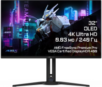 Монитор Gigabyte 31.5" Aorus FO32U2 черный QD OLED LED 16:9 HDMI M/M матовая HAS Piv 250cd 178гр/178гр 3840x2160 240Hz DP 4K USB 8.53кг