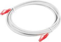 Патч-корд Hyperline PC-LPM-UTP-RJ45-RJ45-C5E-3M-LSZH-GY PC-LPM-UTP-RJ45-RJ45-C5E-3M UTP RJ-45 вил.-вилка RJ-45 кат.5E 3м серый LSZH (уп.:1шт) 24AWG