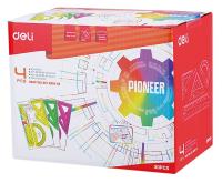 Набор для чертежей Deli EG00602 корпус ассорти в компл.:линейка 15см/прямоуг.2шт