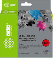Картридж струйный Cactus CS-CLI426C/M/Y CLI-426 голубой/пурпурный/желтый набор (25.2мл) для Canon MG5140/5240/6140/8140/MX884