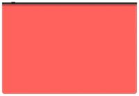 Папка на молнии ZIP Бюрократ -BPM4APINKBL A4+ полипропилен 0.15мм коралловый цвет молнии черный