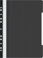 Папка-скоросшиватель Бюрократ PS-P20BLCK A4 прозрач.верх.лист боков.перф. пластик черный