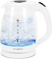 Чайник электрический Hyundai HYK-G2001 1.8л. 2200Вт белый/серый корпус: стекло/пластик