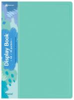 Папка с 40 прозр.вклад. Бюрократ Pastel PAST40GRN A4 пластик 0.5мм торц.карм с бум. встав мятный