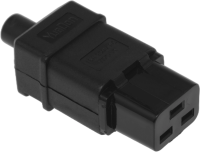 Вилка Lanmaster LAN-IEC-320-C19 IEC 60320 C19 16A 250V black