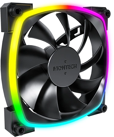 Вентилятор для корпуса Montech AX120 ARGB 120х120x25 черный 4-pin 27дБ (AX120 PWM BLACK) Ret
