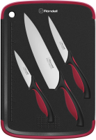 Набор ножей кухон. Rondell RD-1891 компл.:4предм. разд.дос. черный/бордовый блистер