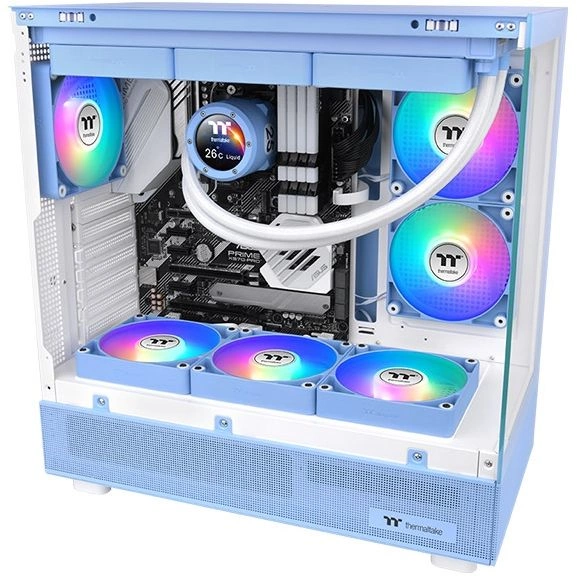 Вентилятор для корпуса Thermaltake CT120 Sync Hydrangea ARGB 120х120x25 голубой 4-pin 25.8дБ (упак.:2шт) (CL-F202-PL12BU-A) Ret