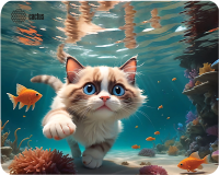 Коврик для мыши Cactus Fish Cat рисунок 300x250x3мм (CS-MPC-D15M)