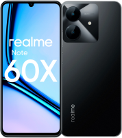 Смартфон Realme RMX3938 Note 60х 64Gb 3Gb черный моноблок 3G 4G 2Sim 6.74" 720x1600 Android 14 8Mpix 802.11 a/b/g/n/ac GPS GSM900/1800 GSM1900 TouchSc A-GPS microSD