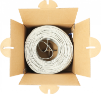 Кабель информационный Lanmaster NM-UTP5E2PR-CCA кат.5E U/UTP 2X2X24AWG PVC внутренний 305м серый