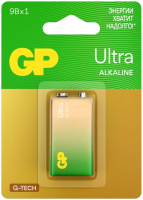Батарея GP Ultra Alkaline 1604AUA21-5CRSBC1 9V (1шт) блистер