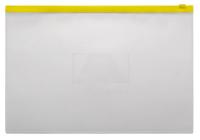 Папка на молнии ZIP Бюрократ -BPM4AYEL A4+ полипропилен 0.15мм карм.для визит. цвет молнии желтый