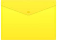 Конверт на кнопке Бюрократ -PK803ANYEL A4 непрозрачный пластик 0.18мм желтый