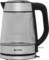 Чайник электрический Vitek VT-7017 1.8л. 2200Вт прозрачный корпус: стекло