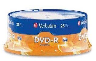 Диск DVD-R Verbatim 4.7Gb 16x wagon wheel (25шт) (43730)