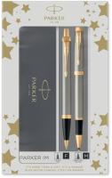 Набор ручек Parker IM Core TK223 (CW2093217) Brushed Metal GT подар.кор. ручка роллер, ручка шариковая сменный стержень 1стерж. кругл.