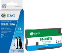 Картридж струйный G&G GG-3ED67A 712 голубой (29мл) для HP DesignJet T650/T630/T250/T230/T210/Studio