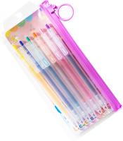 Набор ручек гелев. Deli Delight EG118-6C d=0.5мм ассор. черн. (6шт) автом.