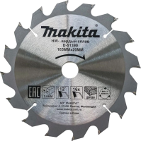 Диск пильный по дер. Makita D-51390 d=165мм d(посад.)=20мм (торцовочные пилы)