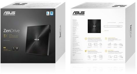 Привод DVD-RW Asus SDRW-08U9M-U черный USB slim ultra slim M-Disk Mac внешний RTL