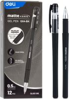 Ручка гелев. Deli Arris EG64-BK черн d=0.5мм черн. черн.