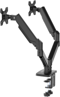 Кронштейн для мониторов ЖК Buro BU-M12 черный 17"-32" макс.10кг крепление к столешнице поворот и нак