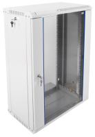 Шкаф коммутационный ЦМО ШРН-ЭКОНОМ (ШРН-Э-18.350) настенный 18U 600x350мм пер.дв.стекл направл.под закл.гайки 85кг серый 300мм 22.14кг 180град. 878мм IP20 сталь