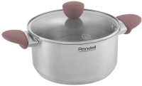 Кастрюля Rondell Bueno RDS-1587 2.8л. d=20см (с крышкой) стальной