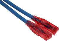 Патч-корд Hyperline PC-LPM-UTP-RJ45-RJ45-C5e-1M-LSZH-BL PC-LPM-UTP-RJ45-RJ45-C5E-1M UTP RJ-45 вил.-вилка RJ-45 кат.5E 1м синий LSZH (уп.:1шт) 24AWG