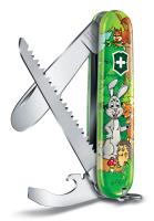 Нож перочинный Victorinox My First Victorinox Rabbit Edition (0.2373.E2) 84мм 9функц. зеленый/рисунок карт.коробка