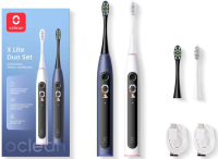 Зубная щетка электрическая Oclean X Lite Duo Set (N1801) синий/серый