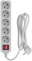 Сетевой фильтр PC Pet AP01006-1.8-G 1.8м (5 розеток) серый (пакет ПЭ)