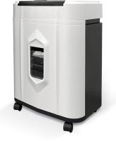 Шредер Heleos АП20-5 белый/черный с автоподачей (секр.P-5)/перекрестный/131лист./20лтр./скрепки/скоб