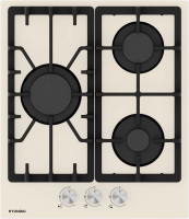 Газовая варочная поверхность Hyundai HHG 4333 BE бежевый