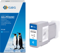 Картридж струйный G&G GG-PFI320C PFI-320C голубой (300мл) для Canon imagePrograf TM-200/200MFP/205/3